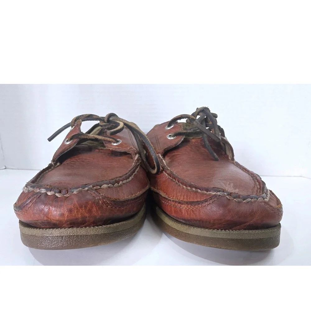 Sperry Top-Sider Mako Collection Brown Leather Boat Shoes Deck Shoes 9.5 CALLOUT